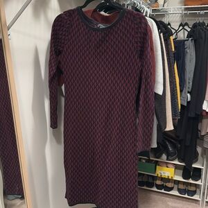 Ann Taylor geometric sweater dress small